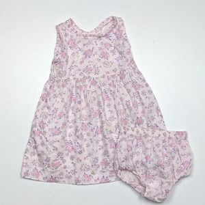 Vintage Pink Floral Kids Dress